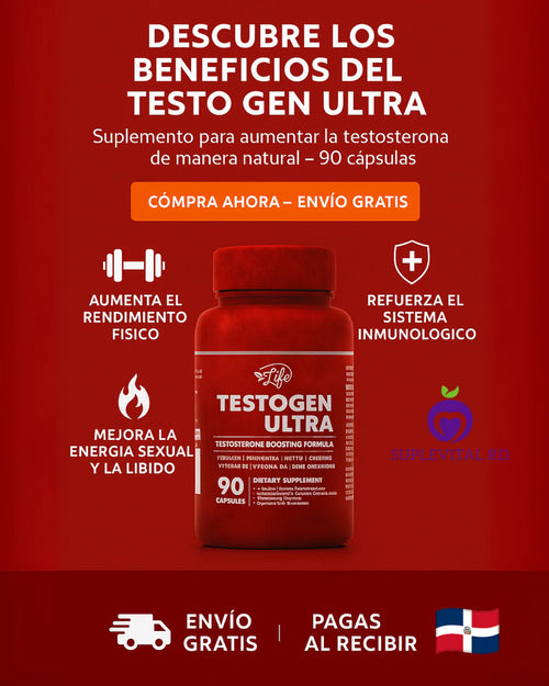 TESTO GEN ULTRA (90 Capsulas) | Recupera tu Energía Masculina 💪🔥