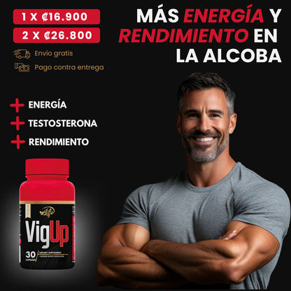 VIG UP TESTOSTERONA Y ENERGÍA 30 CÁP.