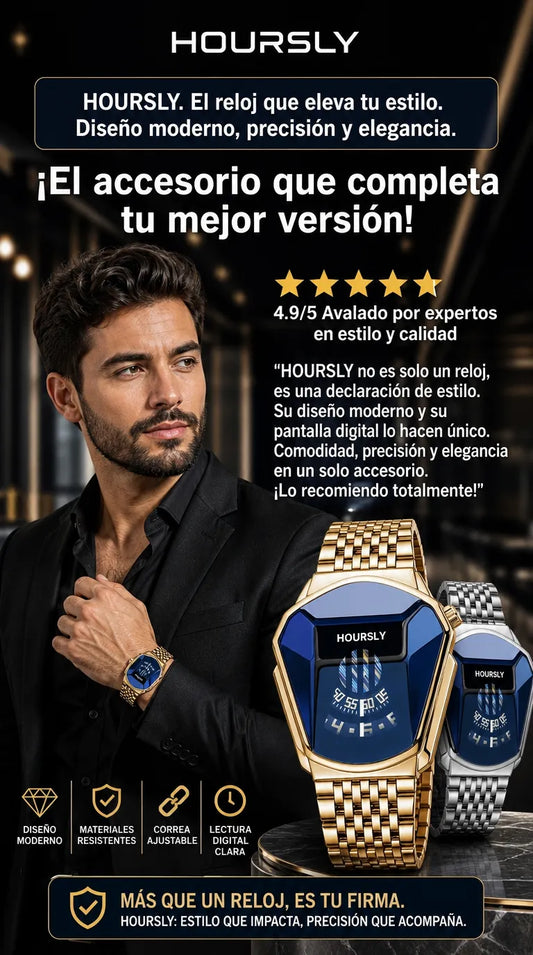 RELOJ TIPO DIAMANTE DE LUJO